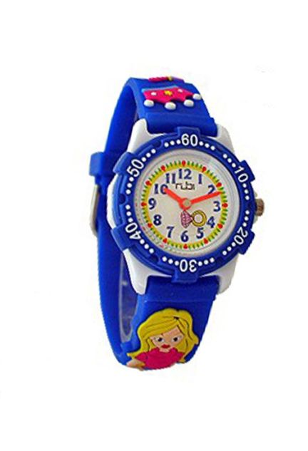 Reloj infantil motivo princesas en caucho azul 403_403001-8