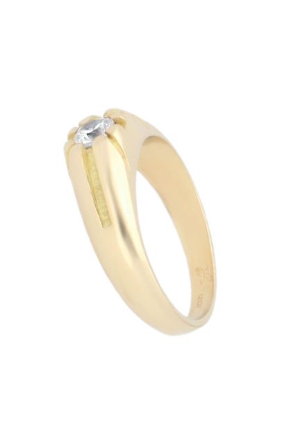 solitario oro amarillo 18 kilates para niño primera comunion macizo muy fuerte foto lateral 081_01733_01