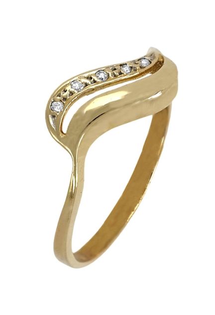 sortija de oro amarillo 18 ktes y diamantes vista lateral 025-A-01859-01