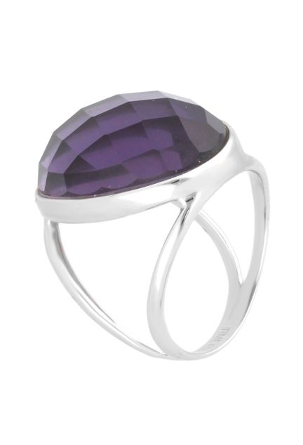 sortija de plata con cuarzo amatista marca time force a precio de ocasion vista lateral 237_TJ1126S0116