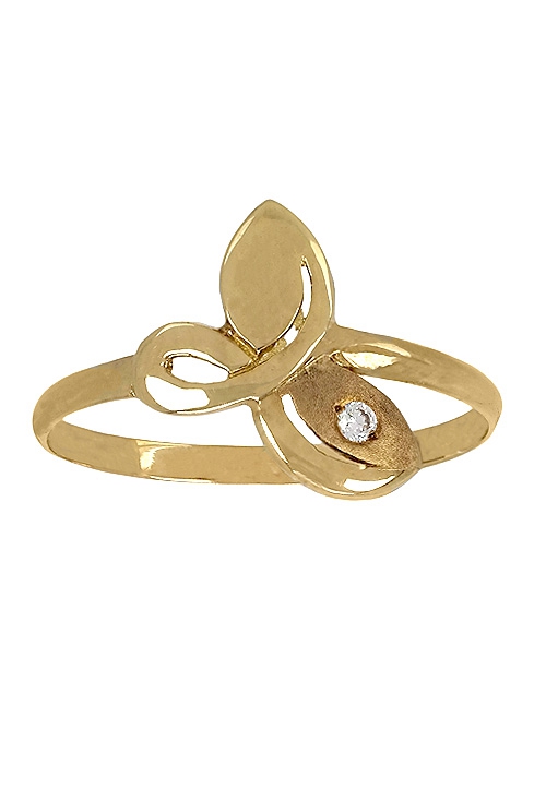 Sortija en oro amarillo para niñas, anillo de comunión con circonita. 146_Z3077-S a precios baratos