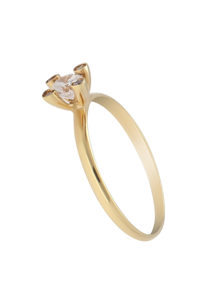 conjunto pendientes y sortija oro amarillo 18 ktes con circones toma solo de la sortija