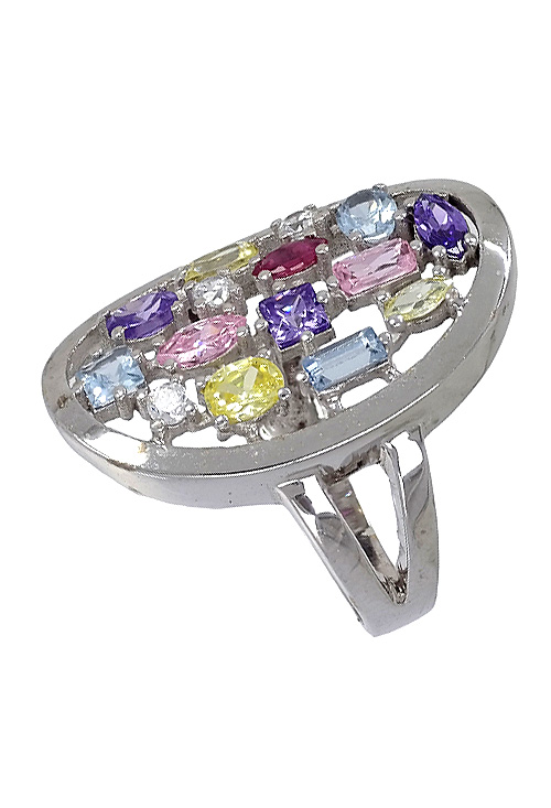 Conjunto oro blanco de pendientes y sortija con cuarzos de colores. 170_007792OB-ST Sortija oro blanco con cuarzos de color perfil 170_007792OB-ST_02