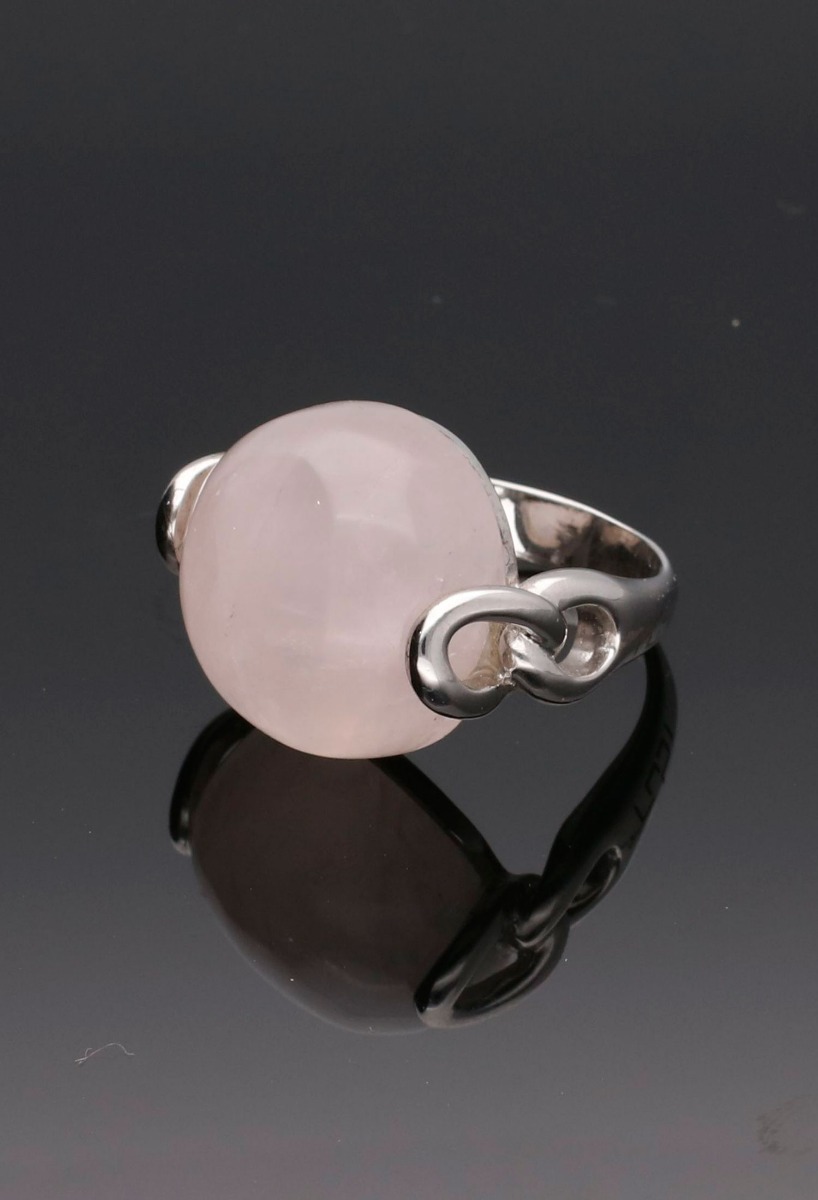 Anillo plata y cuarzo rosa 103_NSR513A-2 outlet joyería. anillo plata y cuarzo rosa marca Rubi foto numero cinco para web el rubi joyeros