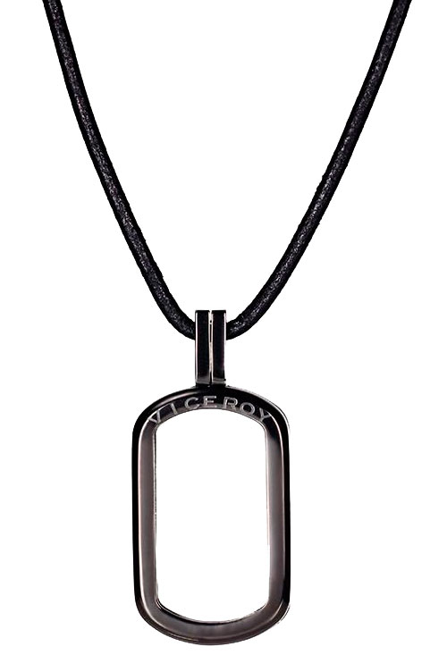 Colgante ip negro con cordón de cuero Viceroy VMPM-11