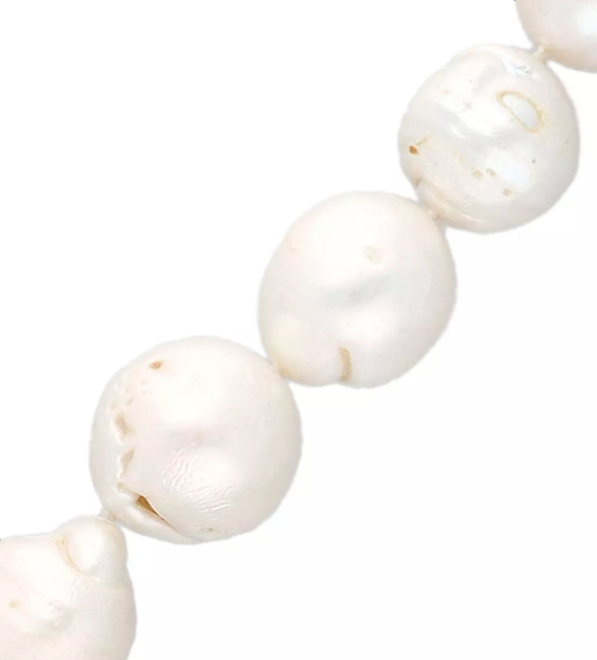 Collar de perlas barrocas y broche de oro "Neptuno" collar de perlas barrocas en disminucion foto detalle perlas