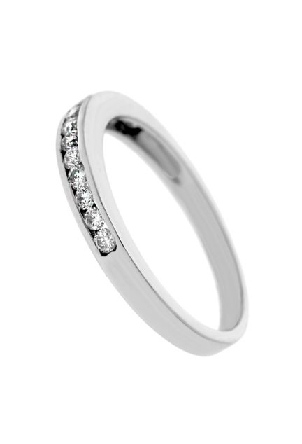 anillo compromiso media alianza oro blanco 18 kilates y diamantes engastados en carril fotografia lateral para web el rubi joyeros