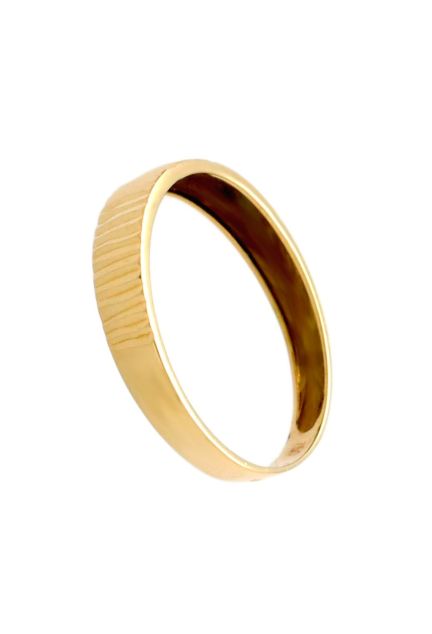 anillo oro amarillo 18 kilates frontal gallonado foto para web toma dos