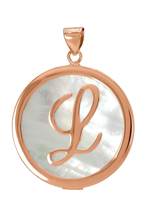 Colgante de plata chapada en rosa, inicial L. 260_138058R-L Colgante de plata chapada en rosa, inicial L precios baratos 260_138058R-L