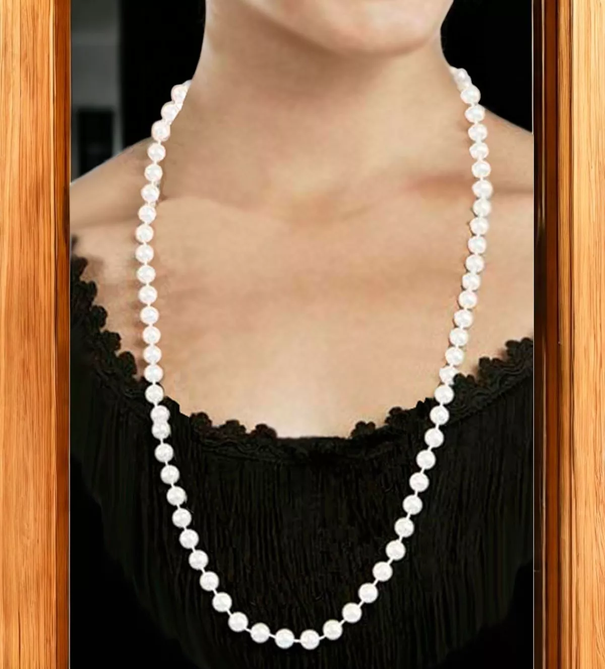 Collar de perlas cultivadas charleston collar de perlas 7-7.50 mm de 84 cm. de largo modelo