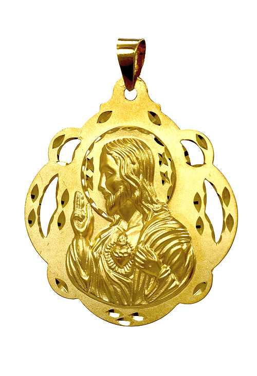 Medalla religiosa oro 18k Sagrado Corazón 084_01M1371