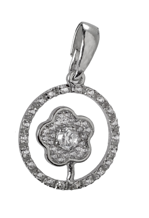 Colgante plata ley y circonitas flor 022_015-Z Colgante plata ley, dije con piedras - foto 3 - rfcia.022_015-Z