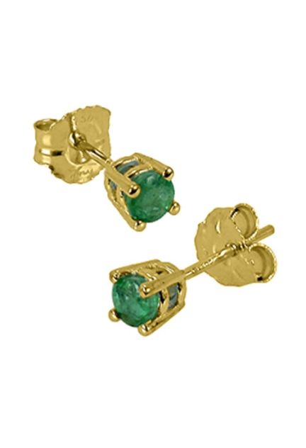 pendientes de garra oro amarillo 18 ktes con esmeraldas finas 095_428144
