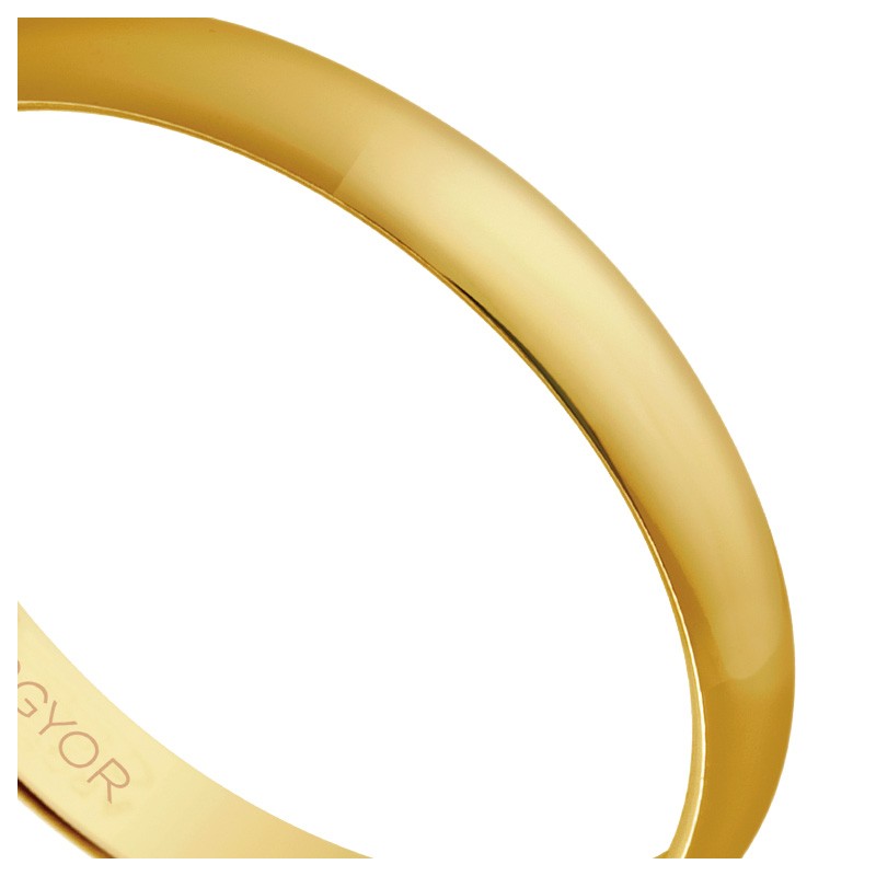 Alianza de boda oro amarillo 3mm. Argyor 50305 Alianza de oro clásica media caña 3mm en oro 18 Kilates - foto 04 - rfcia. 50305