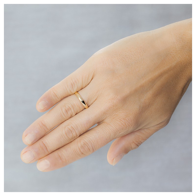 Alianza de boda oro amarillo 3mm. Argyor 50305 Alianza de oro media caña 3mm en oro 18 Kilates - foto 05 - rfcia 045_50305