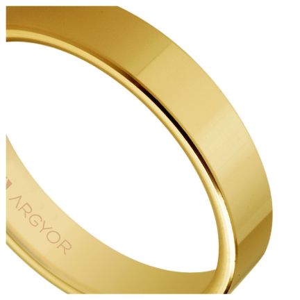 Alianza de oro amarillo 18 kilates. 4 mm brillo - foto 04 - rfcia 045_5140150