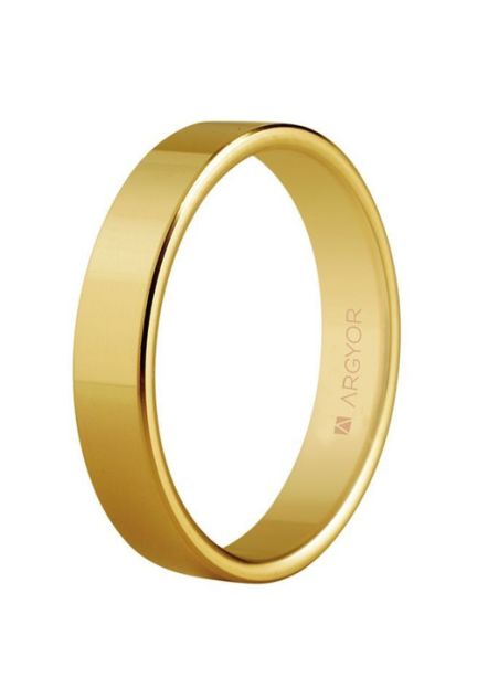Alianza de oro amarillo 18 kilates. 4 mm brillo - foto 1 - rfcia.045_5140150