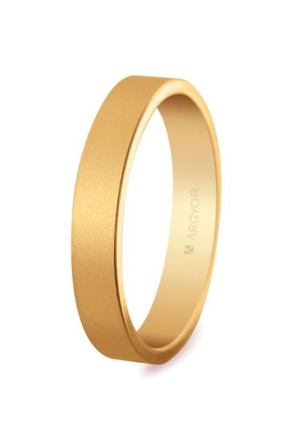 Alianza de boda oro amarillo 18 ktes. 4 mm efecto arena - foto 1 - rfcia.045_5140150M