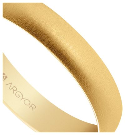 Alianza de oro amarillo acabado texturizado 4mm - foto 04 - rfcia Argyor 50405T