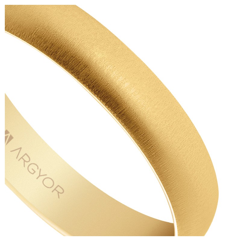 Alianza de oro amarillo 4mm. Argyor 50405T Alianza de oro amarillo acabado texturizado 4mm - foto 04 - rfcia Argyor 50405T