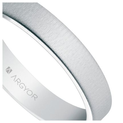 Alianza de oro blanco 18 kilates 4 mm con textura - foto 04 - rfcia 5B40150T