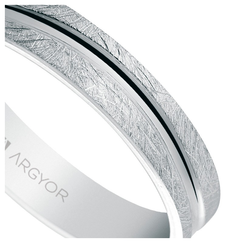 Alianza de oro blanco 4mm, Argyor 5B40511 Alianza de boda oro blanco 4 mm, Argyor- foto 04 - rfcia 5B40511