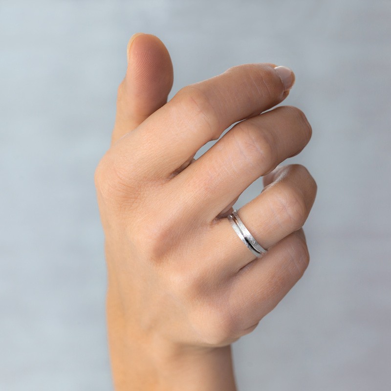 Alianza de oro blanco 4mm, Argyor 5B40511 Alianza de boda oro blanco 4 mm, Argyor- foto 05 - rfcia 5B40511