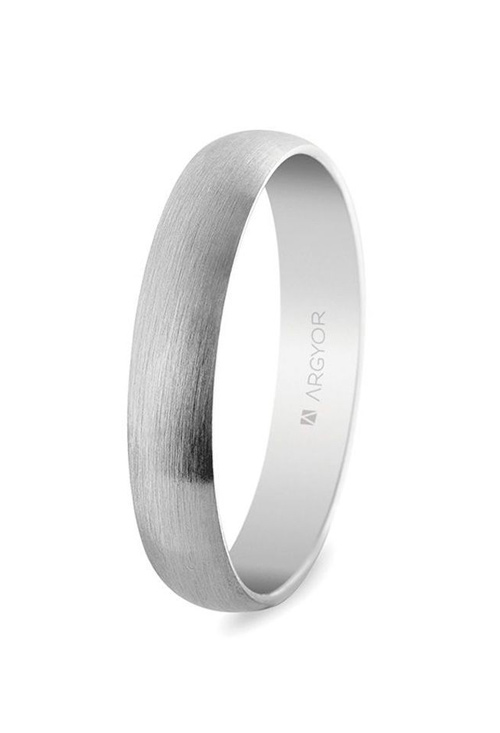 Alianza de boda oro blanco con efecto satinado - foto 3 - rfcia. 5B405S