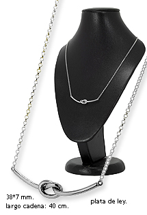 Gargantilla de plata motivo en forma de nudo 266_023127-1-1 Collares y Gargantillas plata ley sin piedras rfcia.266_023127-1-1
