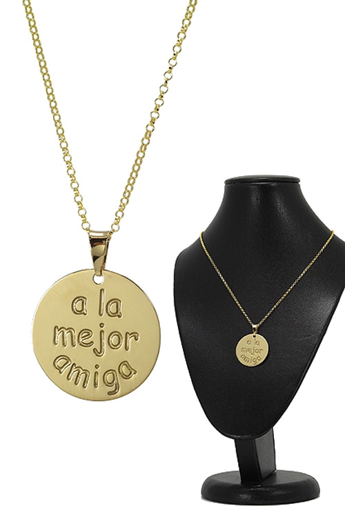 Gargantilla plata chapada A la mejor amiga. 266_022816-2-1-AMIGA gargantilla plata chapada a la mejor amiga 266-022816-2-1-aMIGa