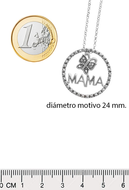 Gargantilla plata día de la madre 266_022389-1-1 gargantilla plata ley cadena rolo motivo circular calado palabra mama y mariposa foto con medidasl para web