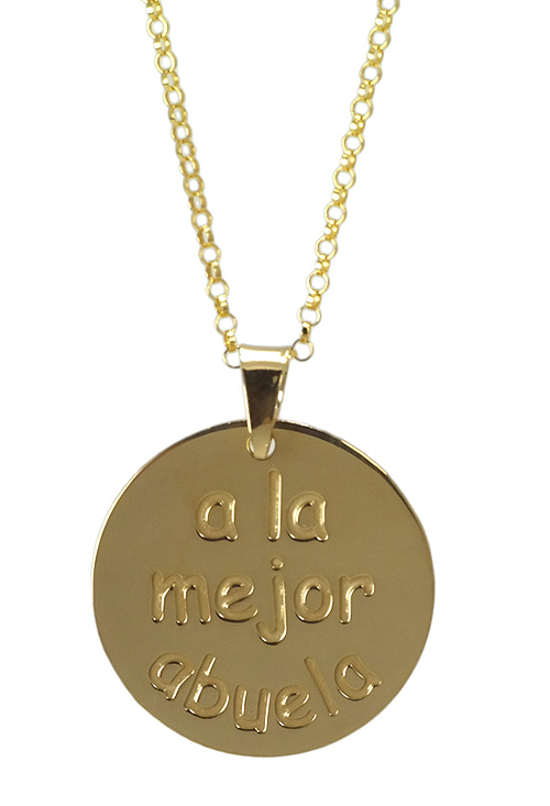 Gargantilla plata chapada medalla a la mejor abuela. 266_022816-2-1-ABUELA gargantilla plata chapada motivo a la mejor abuela 266-022816-2-1-aBUELa