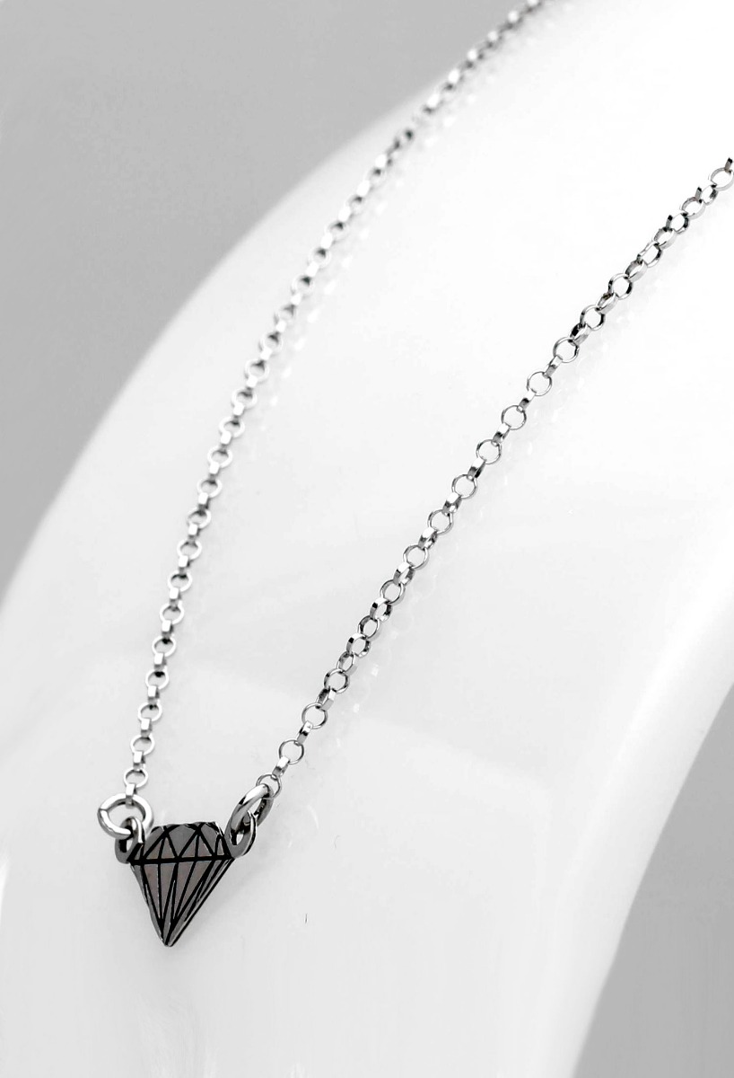 Gargantilla plata motivo forma diamante 266_022752-1-1 gargantilla plata motivo brillante foto lateral para web