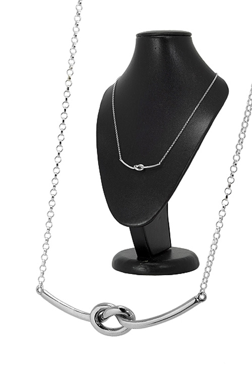 Gargantilla de plata motivo en forma de nudo 266_023127-1-1 gargantilla plata motivo nudo 266-023127-1-1