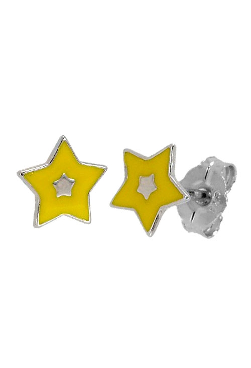 Pendientes Herzengel plata y esmalte 269_HEE-03SHINE pendientes-de-plata-estrellas-amarillas-herzengel-muy-baratos-269_hee-03shine