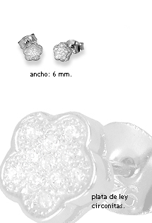 Pendientes plata ley dormilonas con piedras rfcia.254_G-71754