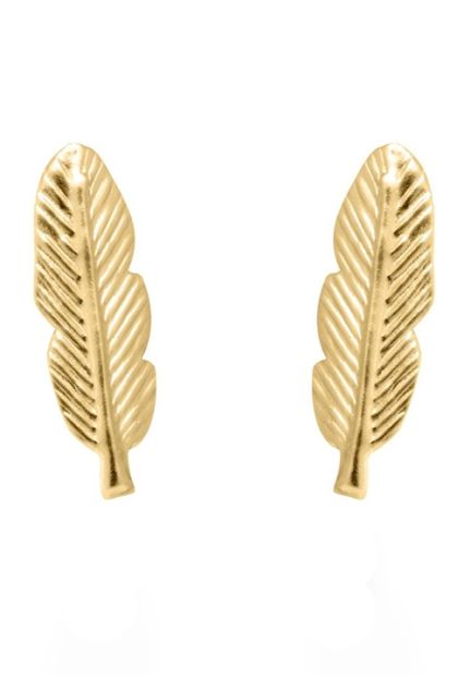 Pendientes en plata, figura de pluma. Modelo Feather de Luxenter. EF037Y999