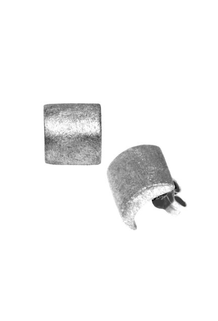 Pendientes plata rectangulares 266_013233-1-9 uno ladeado