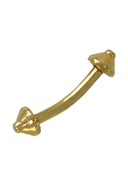 Piercing oro amarillo 18 ktes para ceja 057_51349-0000 piercing en oro de ley para ceja con punt0as de conos a precios baratos joyas online 057_51349-0000