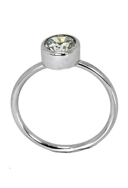anillo plata tipo solitario circonita en chaton vista frontal 266-031564-1-1-1-01