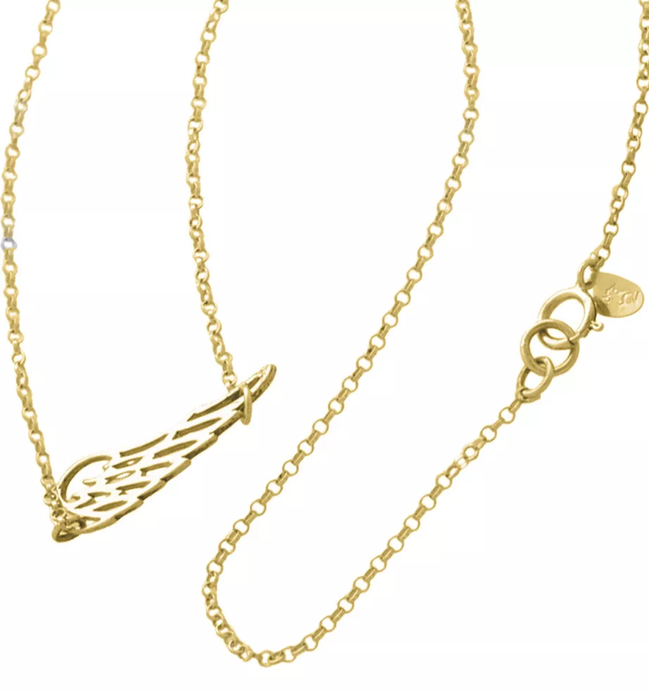 Gargantilla de plata chapada "Ala de Ángel" gargantilla de plata chapada ala foto detalle 2