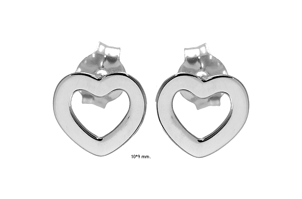 Pendientes plata forma corazón calado 266_012750-1-1 Pendientes plata ley aretes sin piedras rfcia.266_012750-1-1