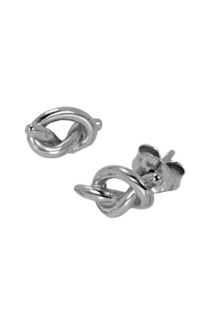 Pendientes en plata, nudo marinero 266_013127-1-1 uno lado
