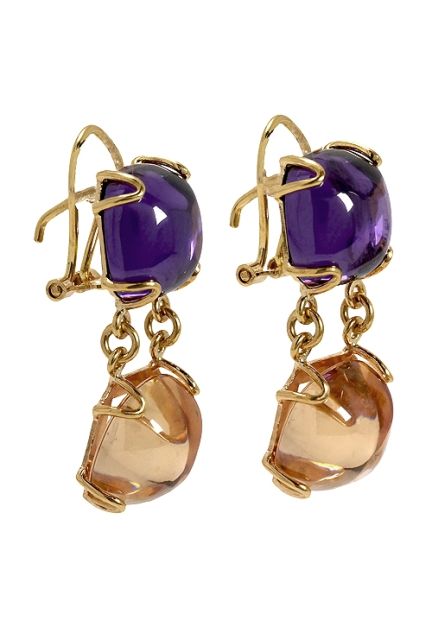 pendientes largos oro 18 kilates amatista y topacio 140_P-2.455-1