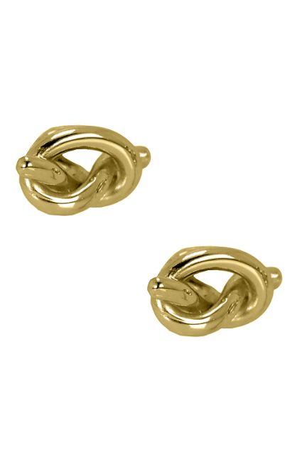 pendientes plata chapada oro amarillo nudo marinero 266_013127-2-1