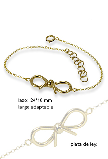 Pulsera plata chapada en oro lazo. 266_043132-2-1 Pulsera plata ley con piedras cadena rfcia.266_043132-2-1