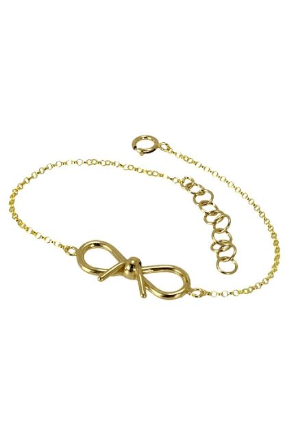 pulsera plata chapada motivo lazo 266-043132-2-1