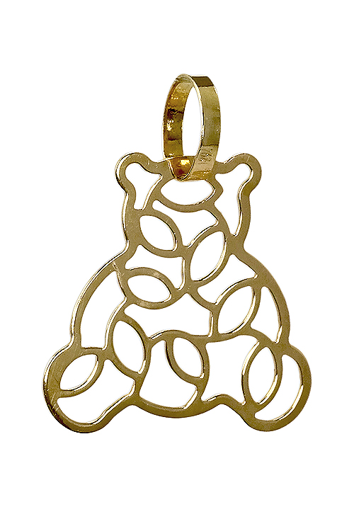 Colgante oro con figura de oso calada 019_4674 Colgante oro con figura de oso calada 019_4674