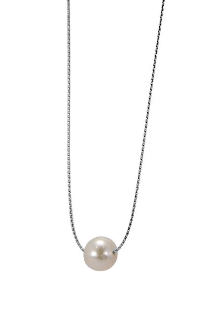 venta online Collar cordon textil con perla cultivada a precios baratos