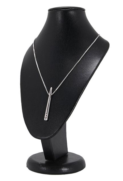 gargantilla de plata con diamante a precios baratos para venta online 214_DP071